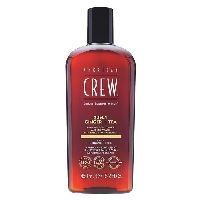 American Crew 3-in-1 Shampoo, Conditioner & Body-Wash Ginger Tea