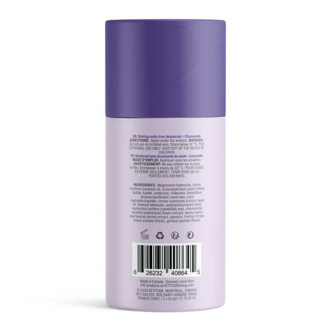 Attitude Chamomile  Baking Soda Free Deodorant - 85g