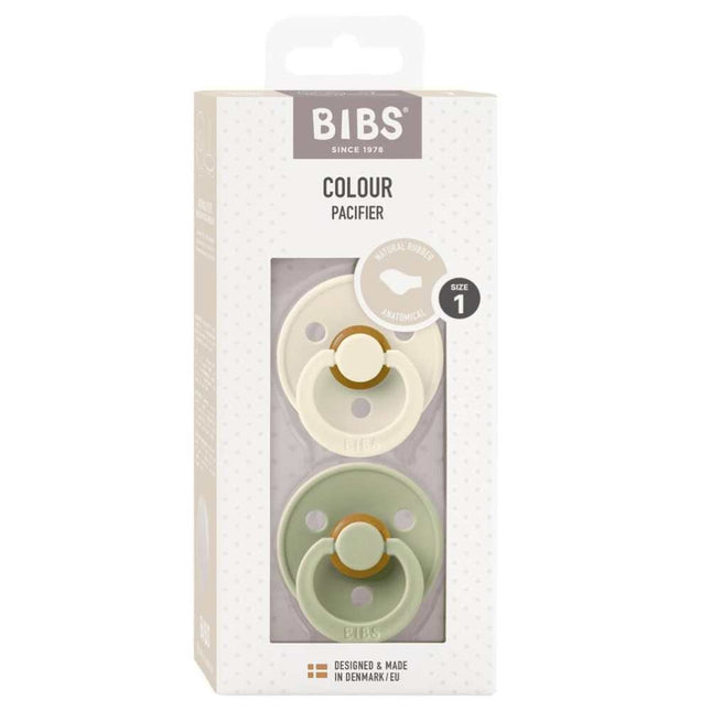 BIBS Colour 2 Pack - Ivory/Sage - Anatomisch Spenen
