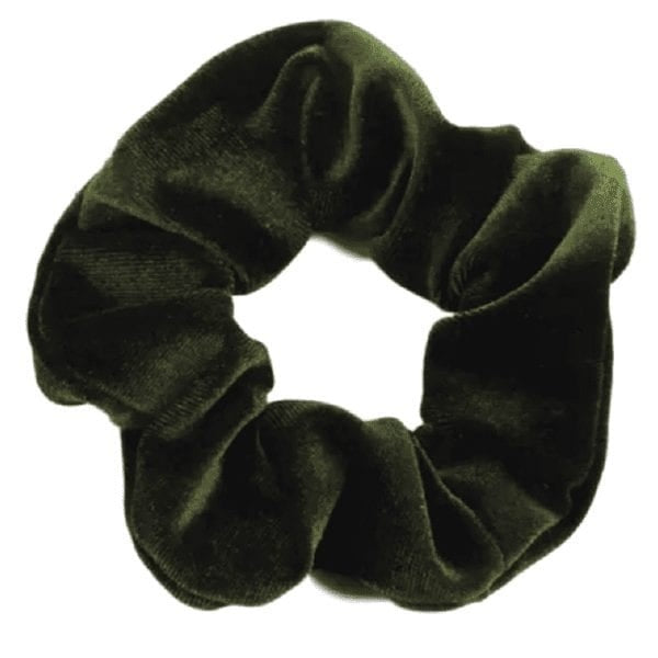 Haarspullen Scrunchie Velvet Donkergroen