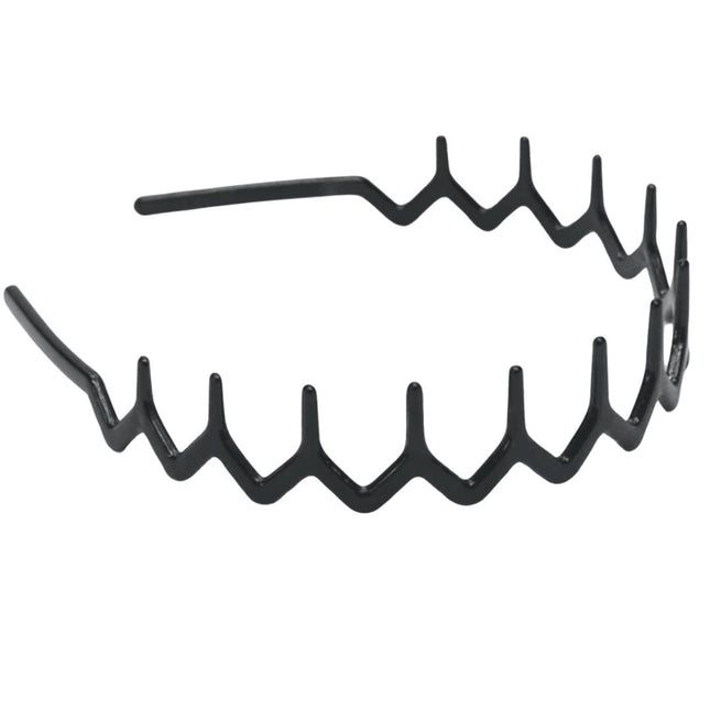 Haarspullen Trendy Zigzag Haarband Zwart