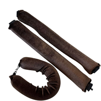 Haarspullen Velvet Heatless Curls Brown - 3pcs