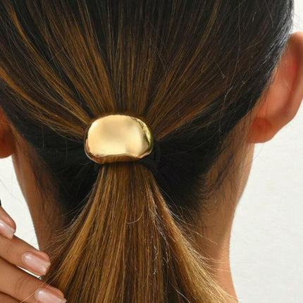 Haarspullen.nl Haarelastiek gouden detail - metaal