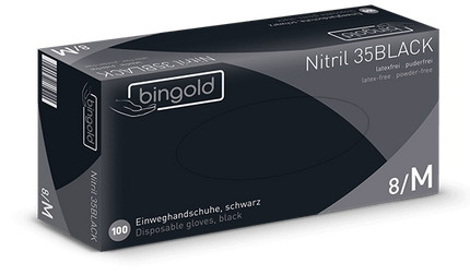 Haarspullen.nl Nitrile Handschoenen Zwart Poeder/Latex vrij - 100stuks