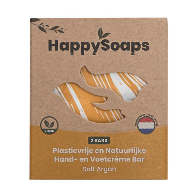 HappySoaps Soft Argan Hand- en Voetcrème Bar - 40gr