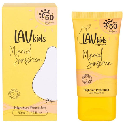 LAV Kids Mineral Sunscreen SPF50 High Sun Protection - 50ml