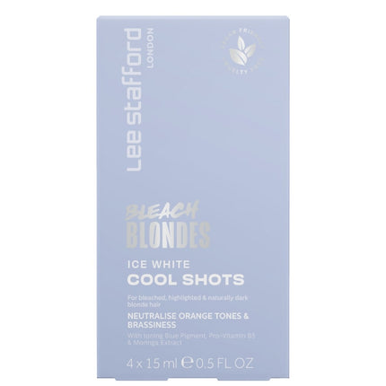 Lee Stafford Bleach Blondes Ice White Toning Cool Shots - 4x 15ml