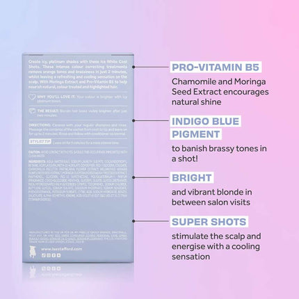 Lee Stafford Bleach Blondes Ice White Toning Cool Shots - 4x 15ml