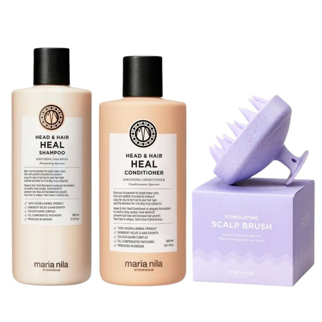 Maria Nila Head & Hair Heal Scalp Brush Set - 350+300ml