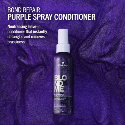 Schwarzkopf BlondMe Bond Repair Purple Spray Conditioner - 150ml
