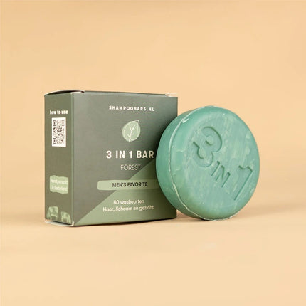 ShampooBars 3-in-1 Bar Forest Haar, Lichaam en Gezicht - 60g