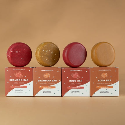 ShampooBars Bruis Bar Appel Kaneel alle huidtypes - 60g
