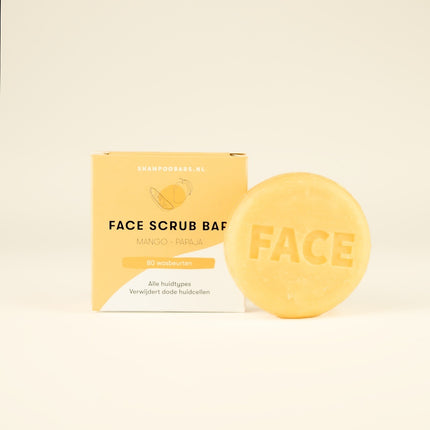 ShampooBars Face Scrub Bar Mango Papaja Alle Huidtypes - 60g