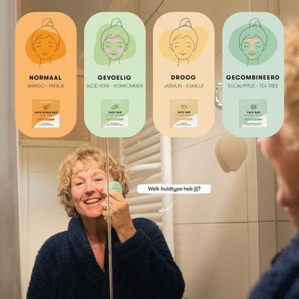 ShampooBars Facewash Bar Aloë Vera Komkommer Gevoelige Huid - 60g