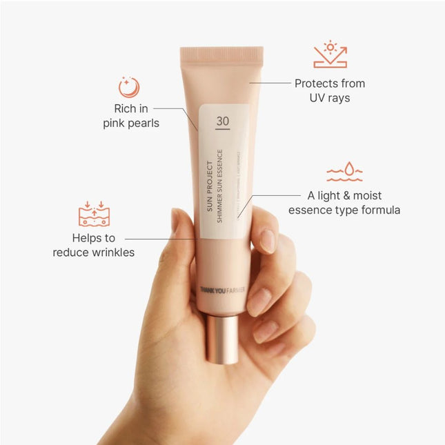 Thank You Farmer Sun Project Shimmer Sun Essence SPF30 PA++ - 40ml