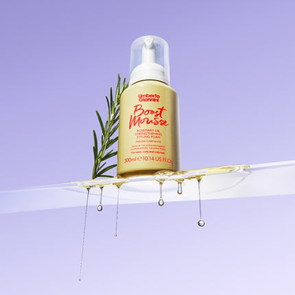 Umberto Giannini Strong Curls Boost Mousse Rosemary Oil Strengthening Styling Foam - 300ml