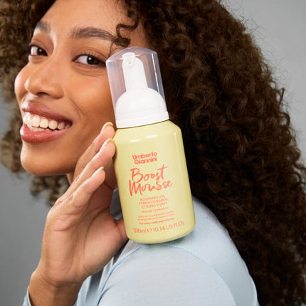Umberto Giannini Strong Curls Boost Mousse Rosemary Oil Strengthening Styling Foam - 300ml