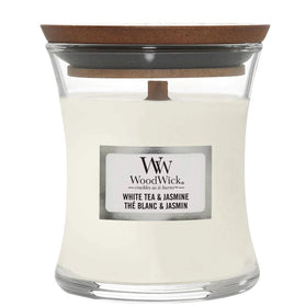 WoodWick White Tea & Jasmine Mini Candle - 85gr