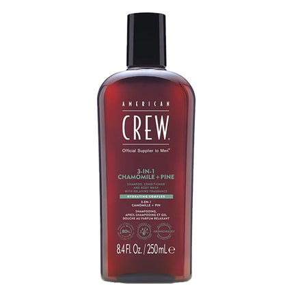 American Crew 3-in-1 Shampoo, Conditioner & Body-Wash Chamomile & Pine