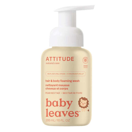 Attitude Baby Leaves 2 in 1 Peer Nectar Foaming Wash - 295ml