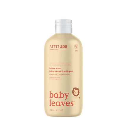 Attitude Baby Leaves Bubble Wash Peer Nectar - 473ml