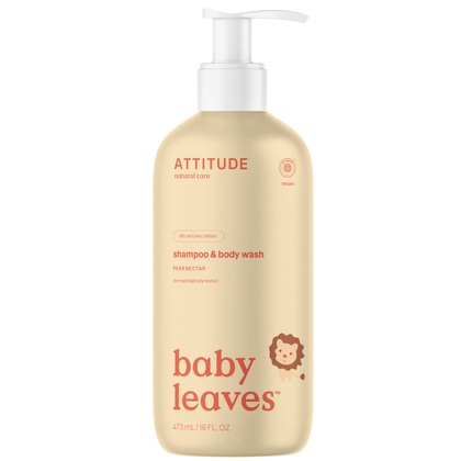 Attitude Baby Leaves Shampoo & Body Wash Unscented - 473ml
