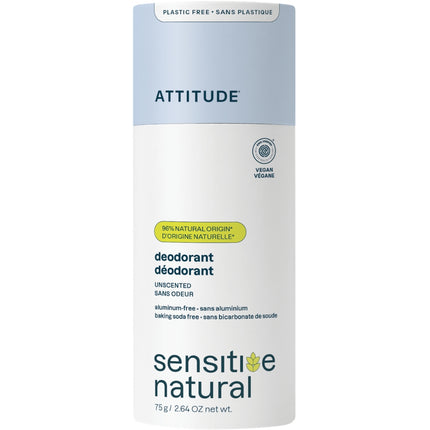 Attitude Baking Soda Free Deodorant Fragance Free - 75gr