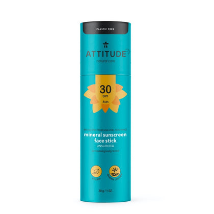 Attitude Sunly Kids Gezicht & Lippen Zonnebrand SPF 30 - Plastic Free - 20g
