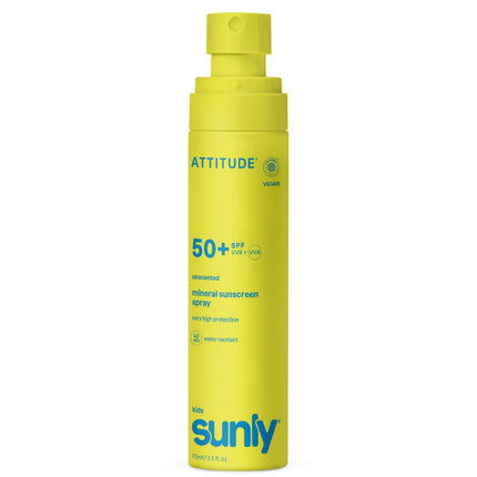 Attitude Sunly Sunscreen Spray Kids SPF50 Unscented - 75ml