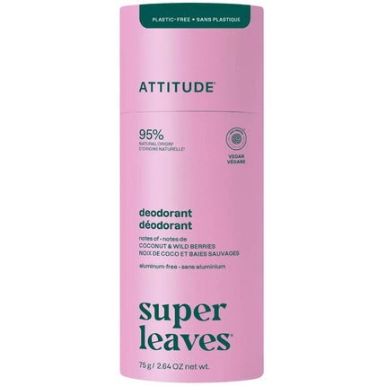 Attitude Super Leaves Natural Deodorant Coconut & Wild Berries - 75gr