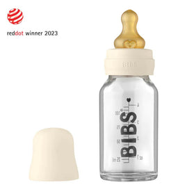 BIBS Babyfles Glas - 110ml - Ivory