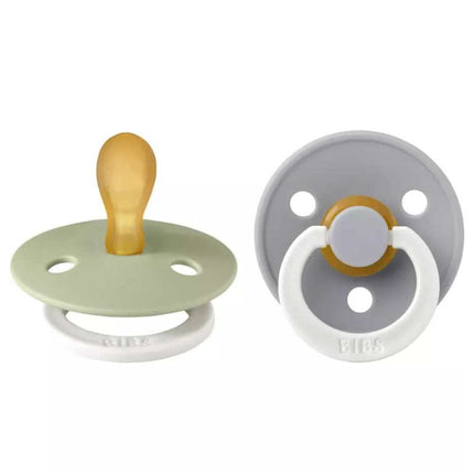 BIBS Colour 2 Pack - Sage/Cloud  - Symmetrische  Spenen - NIGHT Maat 1