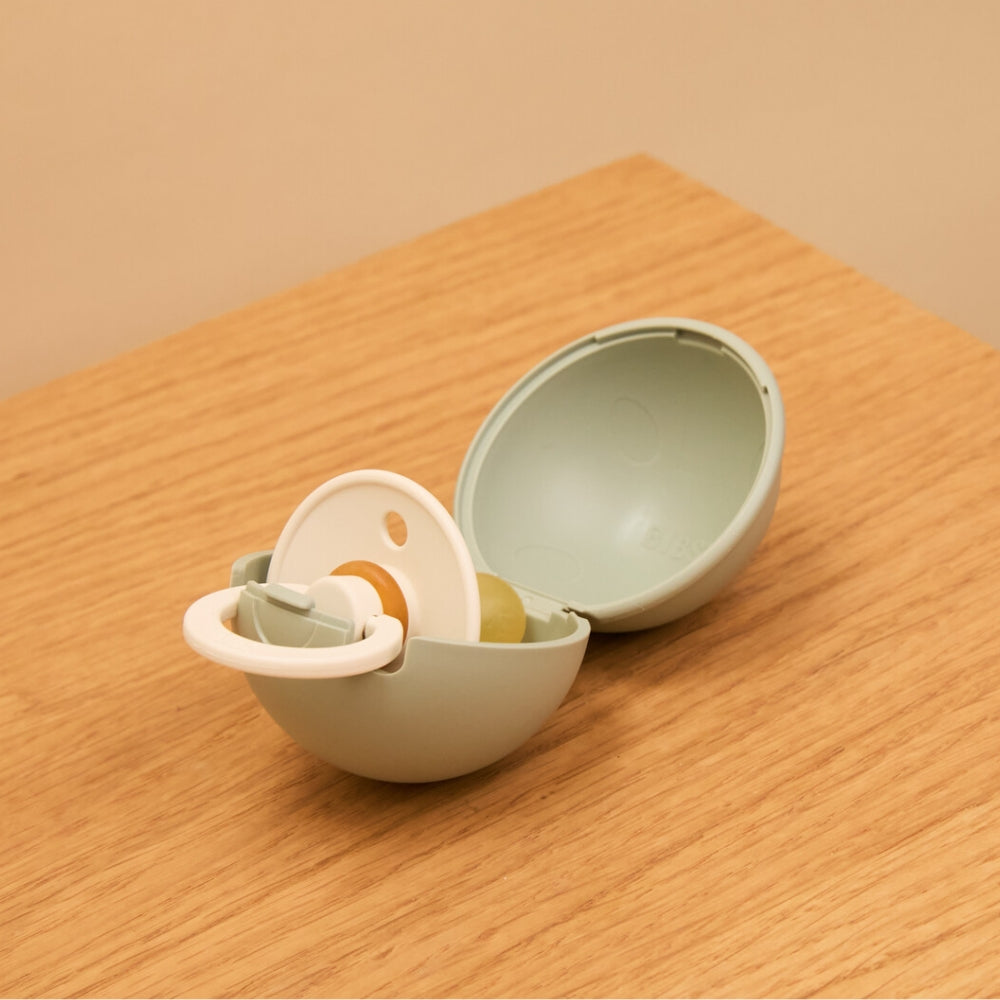 BIBS Colour Latex Vanilla Pacifier & Case Mini Sage