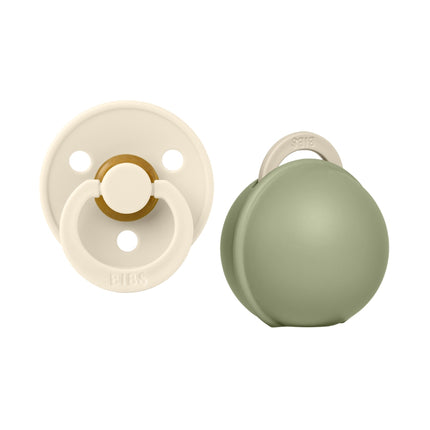BIBS Colour Latex Vanilla Pacifier & Case Mini Sage