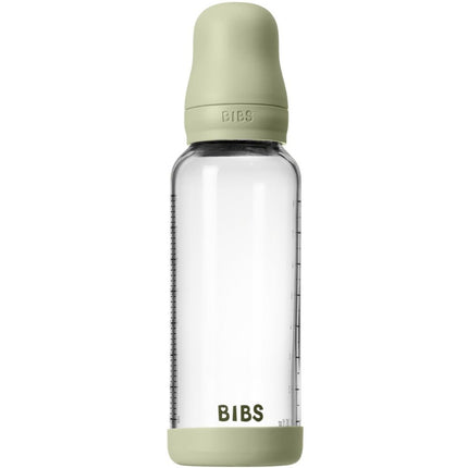 BIBS Glass Baby Bottle Latex Medium Flow  - 240ml