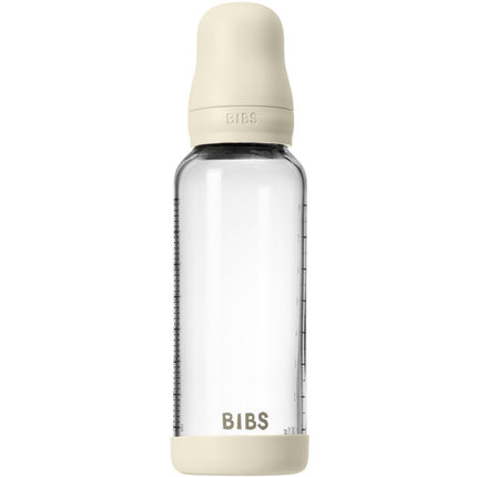 BIBS Glass Baby Bottle Latex Medium Flow  - 240ml