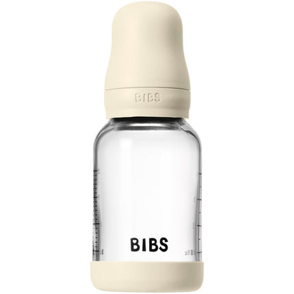 BIBS Glass Baby Bottle Siliconen  Slow Flow - 120 ml