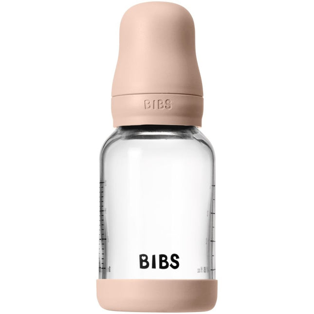 BIBS Glass Baby Bottle Siliconen  Slow Flow - 120 ml