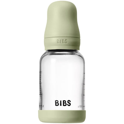 BIBS Glass Baby Bottle Siliconen  Slow Flow - 120 ml