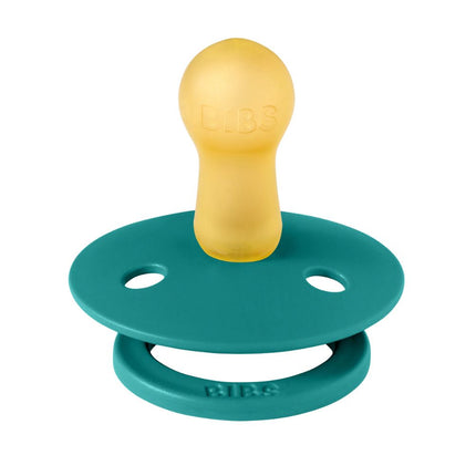 BIBS Pacifier Round Natual Rubber Size 1 Taupe/Scuba- 2pcs