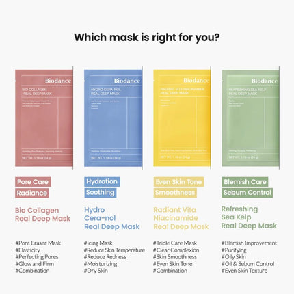 Biodance Bio-Collagen Real Deep Mask - 4pcs