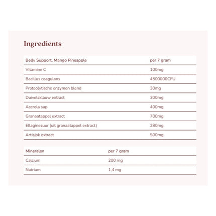 Cabau Lifestyle Belly Support Mango Pineapple - 240gr