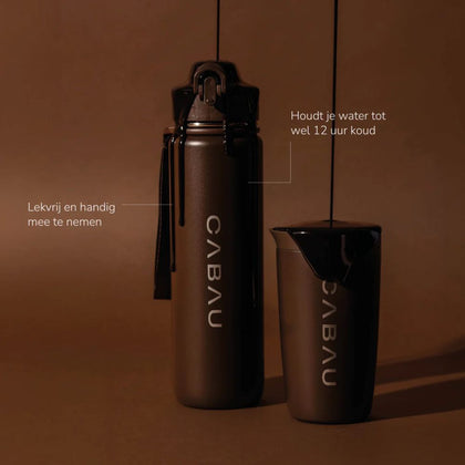 Cabau Lifestyle Bloom Bottle Stainless Steel - 1 Liter