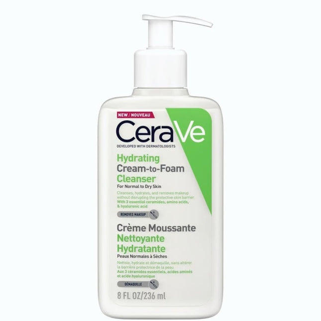 CeraVe Hydrating Cream-to-Foam Cleanser - 236ml