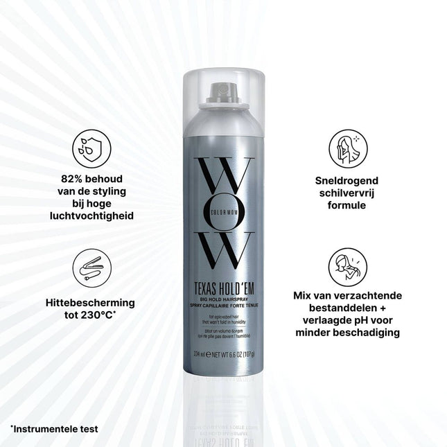Color WoW Texas Hold 'Em Big Hold Hairspray - 234ml