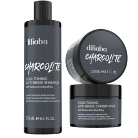 Difiaba Charcolite Cool Toning Anti-Brass Duo Set - 2x250ml