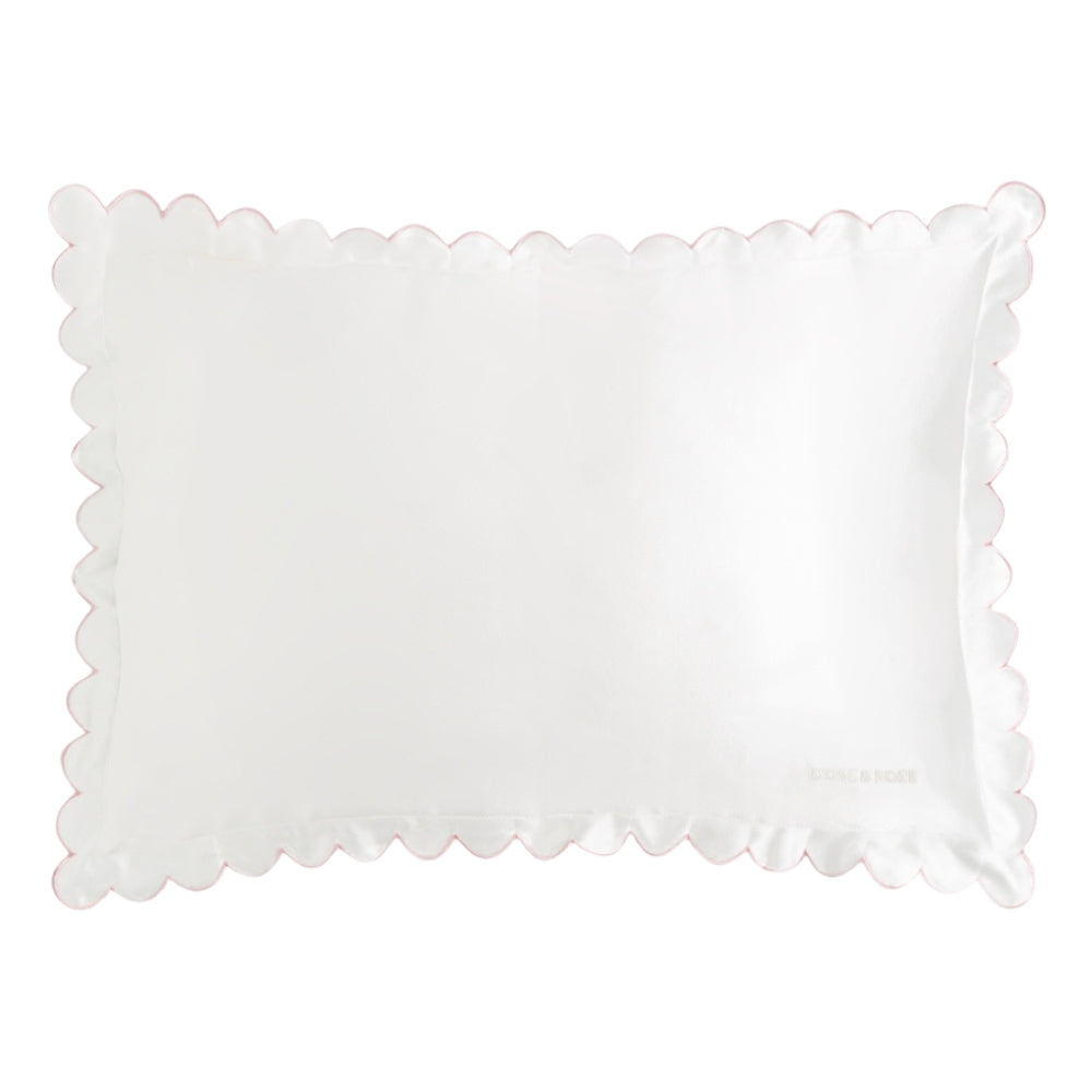 Dore & Rose Scallop Edge Pillowcase Ivory - 60x70cm