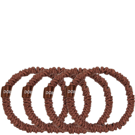 Dore & Rose Scrunchie Set Dark Brown - 4x1cm