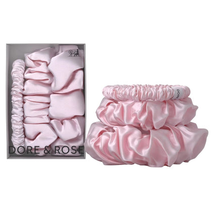 Dore & Rose Scrunchie Set Pink - 1/2/3cm