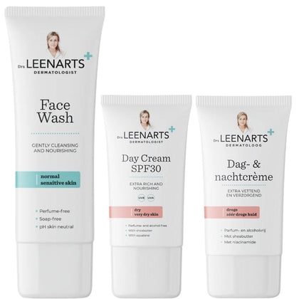Drs Leenarts Dry Skincare Routine Set - 2x50+100ml